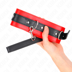 collier avec ceinture 65 cm avec sangle rouge 54 x 4,5 cm