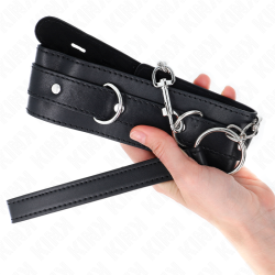 collier avec ceinture 65 cm avec sangle noir 54 x 4,5 cm