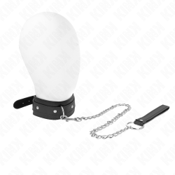 collier avec laisse 65 cm 1 anneau réglable 38-49 cm x 5 cm