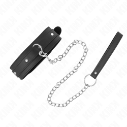 collier avec laisse 65 cm 1 anneau réglable 38-49 cm x 5 cm