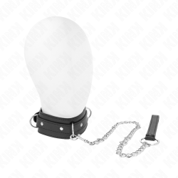 collier avec laisse 65 cm 3 anneaux modèle 1 réglable 38-49 cm x 5 cm