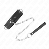 collier avec laisse 65 cm 3 anneaux modèle 1 réglable 38-49 cm x 5 cm