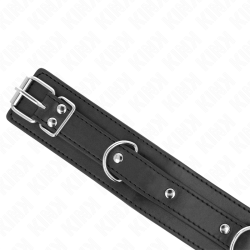 collier avec laisse 65 cm 3 anneaux modèle 1 réglable 38-49 cm x 5 cm