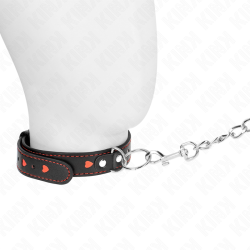 collier avec bracelet 65 cm détails coeur 52,5 x 2,5 cm