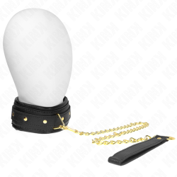 collier avec bracelet imitation cuir éponge modèle 1 réglable 37-54 cm x 3 cm