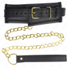 collier avec bracelet imitation cuir éponge modèle 1 réglable 37-54 cm x 3 cm