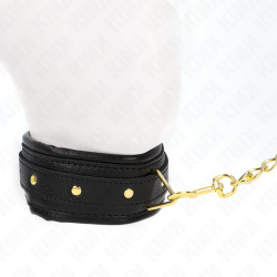 collier avec bracelet imitation cuir éponge modèle 1 réglable 37-54 cm x 3 cm