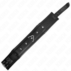 collier avec bracelet imitation cuir éponge modèle 1 réglable 37-54 cm x 3 cm
