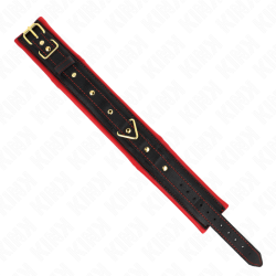 collier avec laisse en tissu uni ajustable 33-48 cm x 5,7 cm