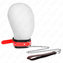 collier avec bracelet rouge 65 cm ajustable 36-43 cm x 5 cm