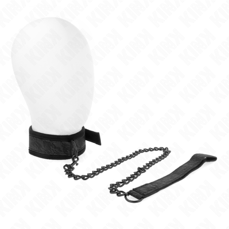 collier modèle basic avec laisse 77 cm modèle 5 ajustable 34-54 cm x 5 cm