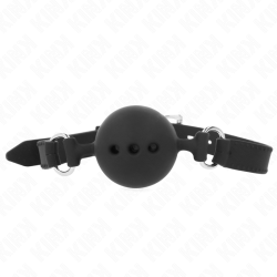 bâton entierement silicone 55 x 2 cm avec boule 4,5 cm taille m noir ajustable 35-51 cm