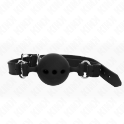 bâton entierement silicone 55 x 2 cm avec boule de 5 cm taille l noir ajustable 35-51 cm
