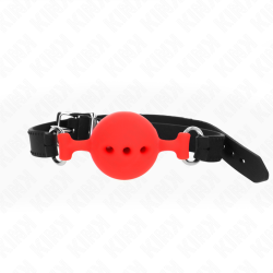 bag entier en silicone 55 x 2 cm avec boule de 4,5 cm taille m rouge ajustable 35-51 cm