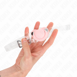 gag en forme de sucette rose 5,5 x 4 cm ajustable 43-60 cm