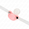 gag en forme de sucette rose 5,5 x 4 cm ajustable 43-60 cm