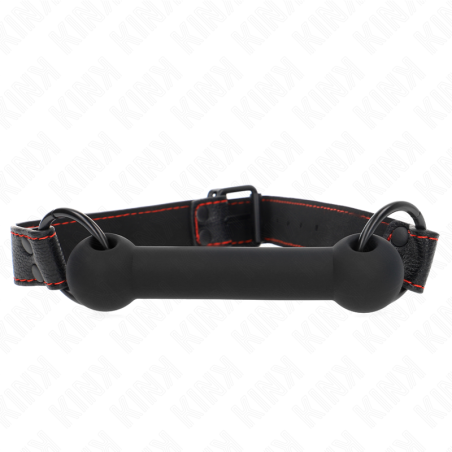 bone bag avec sangle en cuir noir ajustable 41-57 cm