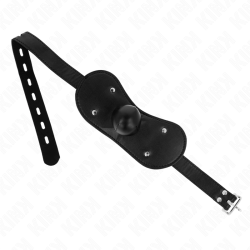 masque boucles ball gag avec serrure réglable 42-60 cm
