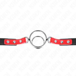 gag avec plusieurs o-rings 4 - 4,8 cm rouge 38 x 56 cm