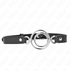 gag avec plusieurs o-rings 5 cm noir 63 x 2,5 cm