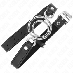 gag avec plusieurs o-rings 5 cm noir 63 x 2,5 cm