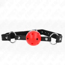 boule creuse dure rouge 4,5 cm gag modele 1 63,5 x 2 cm
