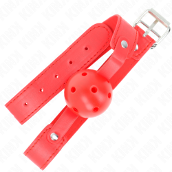 balle respirante rouge 4,5 cm bag 65 x 2,5 cm