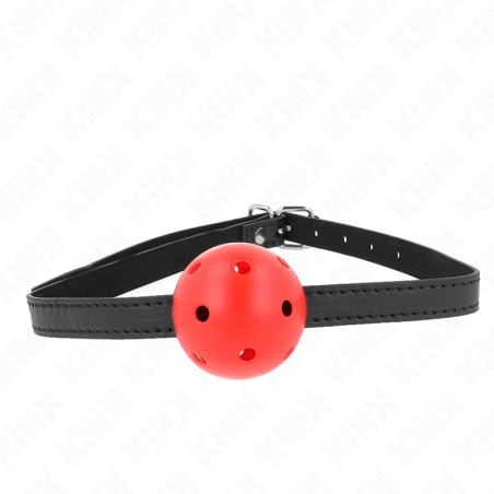 bâillon à boule simplicité rouge respirant 4,5 cm 62 x 1,5 cm