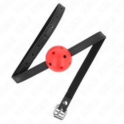 bâillon à boule simplicité rouge respirant 4,5 cm 62 x 1,5 cm