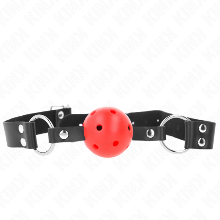 balle respirante 4 cm bag avec double rivet rouge 62,5 x 2,5 cm ajustable 42-58 cm