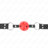 balle respirante 4 cm bag avec double rivet rouge 62,5 x 2,5 cm ajustable 42-58 cm