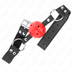 bâton respirant 4 cm avec double rivet cuir 62,5 x 2,5 cm réglable 42-58 cm