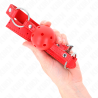 bâton respirant 4 cm avec double rivet modèle 1 rouge 62,5 x 2,5 cm réglable 42-58 cm