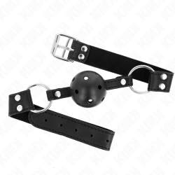 bâton respirant 4 cm avec double rivet modèle 1 noir 62,5 x 2,5 cm réglable 42-58 cm