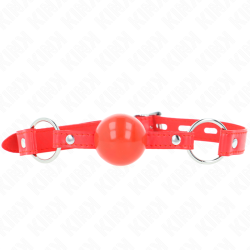 bâillon tpe balle 4 cm avec rojo lock 60 x 2 cm