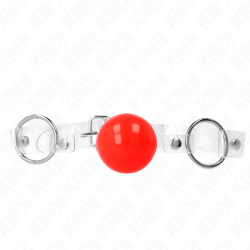 balle pvc transparente rouge 4 cm bag ajustable