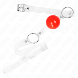 balle pvc transparente rouge 4 cm bag ajustable
