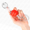 balle pvc transparente rouge 4 cm bag ajustable
