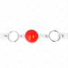 balle pvc transparente rouge 4 cm bag ajustable