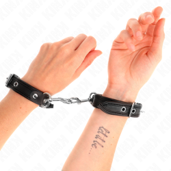 mini bracelets noir avec clous réglables 16-22 cm x 2 cm