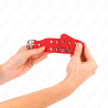 bracelets avec double ligne de clous réglables rouge