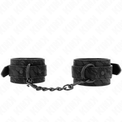 poignets recouverts de dentelle foncée réglable noir 19-26 cm