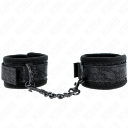 poignets recouverts de dentelle foncée néoprène ajustable noir 20-29 cm x 5 cm