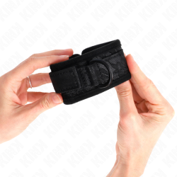 poignets recouverts de dentelle foncée néoprène ajustable noir 20-29 cm x 5 cm