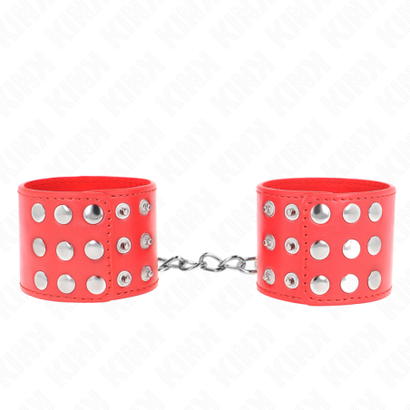 appui-poignets avec bouton-pression rouge réglable 19-24 cm x 5,5 cm