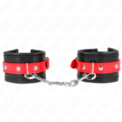 appui-poignets noir avec ceinture rouge ajustable 17-28 cm x 6 cm