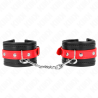 appui-poignets noir avec ceinture rouge ajustable 17-28 cm x 6 cm