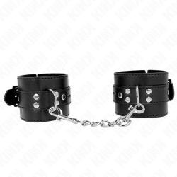 appui-poignets noir avec ceinture noire réglable 17-28 cm x 6 cm