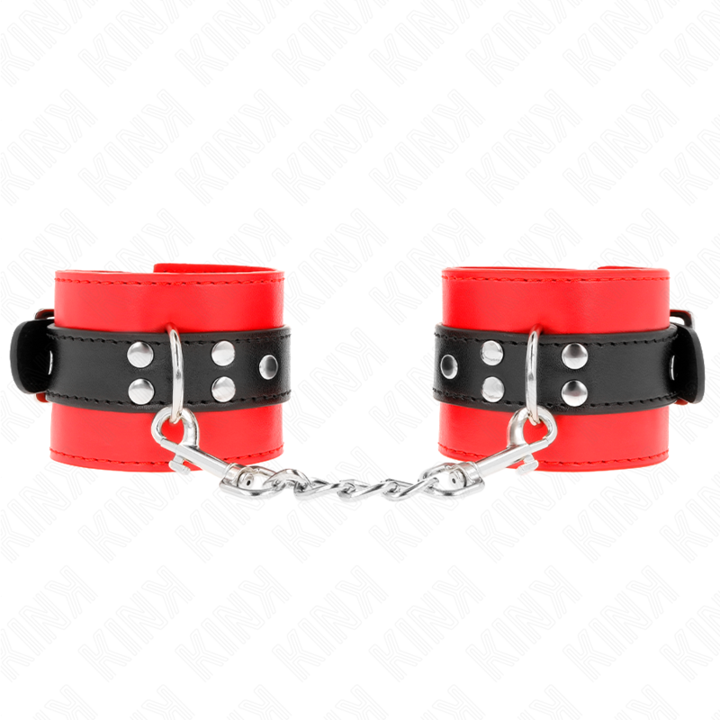 appui-poignets rouge avec ceinture noire réglable 17-28 cm x 6 cm