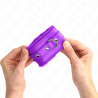 appui-poignets doublés de fourrure premium violet avec ceinture violet ajustable 17-29 cm x 6 cm